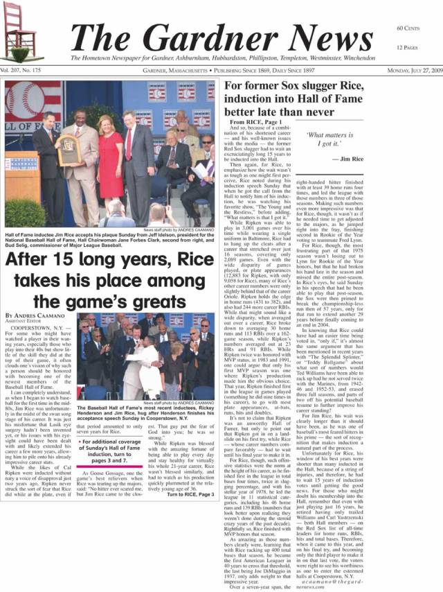 The Gardner News, Entertainment