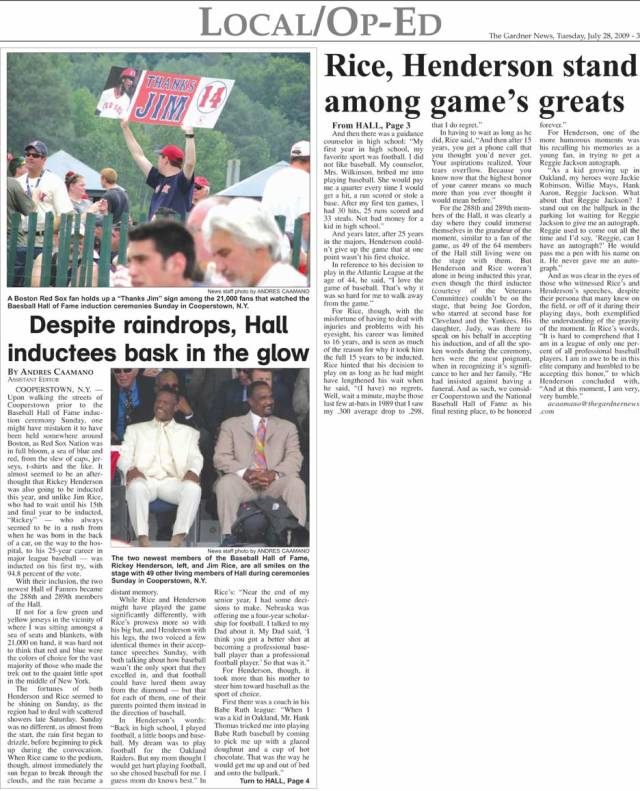 The Gardner News, Entertainment