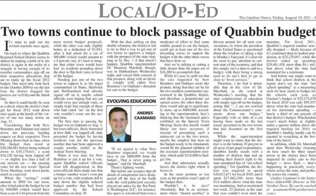 The Gardner News, Evolving Education