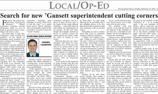 The Gardner News, Evolving Education