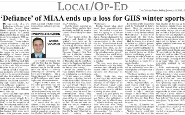 The Gardner News, Evolving Education