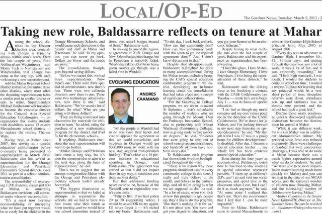 The Gardner News, Evolving Education