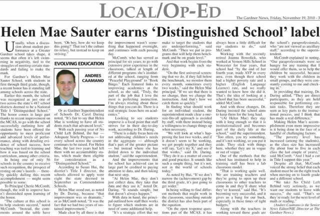 The Gardner News, Evolving Education