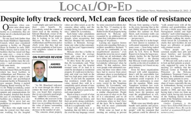 The Gardner News, On Further Review