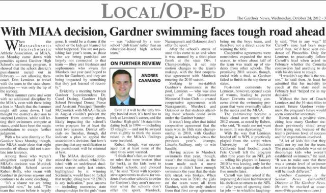 The Gardner News, On Further Review